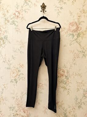 Reebok Womens XL Black Leggings High Rise Stretch Athletic Workout Yoga Pants
